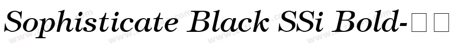 Sophisticate Black SSi Bold字体转换